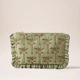 Palms Frill Pouch - Olive