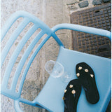 Tapered Pearl Formentera Flip Flop - Black