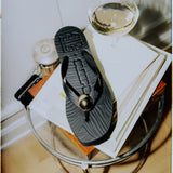 High Platform Pearl Paris Flip Flop - Black