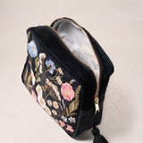 Pressed Flowers Wash Bag - Charcoal