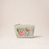 Pressed Flowers Coin Purse - Sage
