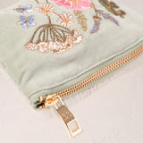 Pressed Flowers Coin Purse - Sage