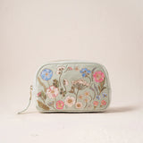 Pressed Flowers Makeup Bag - Sage