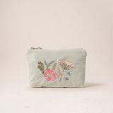 Pressed Flowers Mini Pouch - Sage