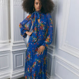 Marnie Maxi Dress - Floral Cobalt