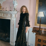 Chiara Maxi Dress - Black/Gold
