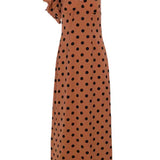 Rosalinda Dots Dress - Brown Polka