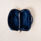 Orange Blossom Open Flat Makeup Bag - Cobalt