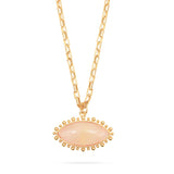 Eye Pendant Necklace - Rose Quartz