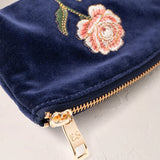 Rose Coin Purse - Navy
