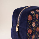 Rose Makeup Bag - Navy