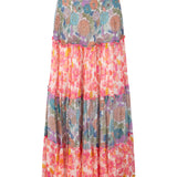 439 Chiffon Mix Print Skirt - Multi