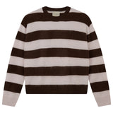 Brushed Stripe Crew - Hickory/Oyster