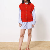 Carmele Knit Vest - Red