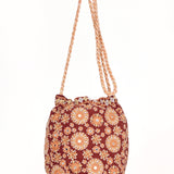 Suri Emb Pouch Handbag - Rust