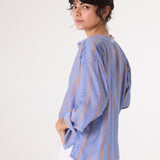 Ella Gold Blouse - Blue
