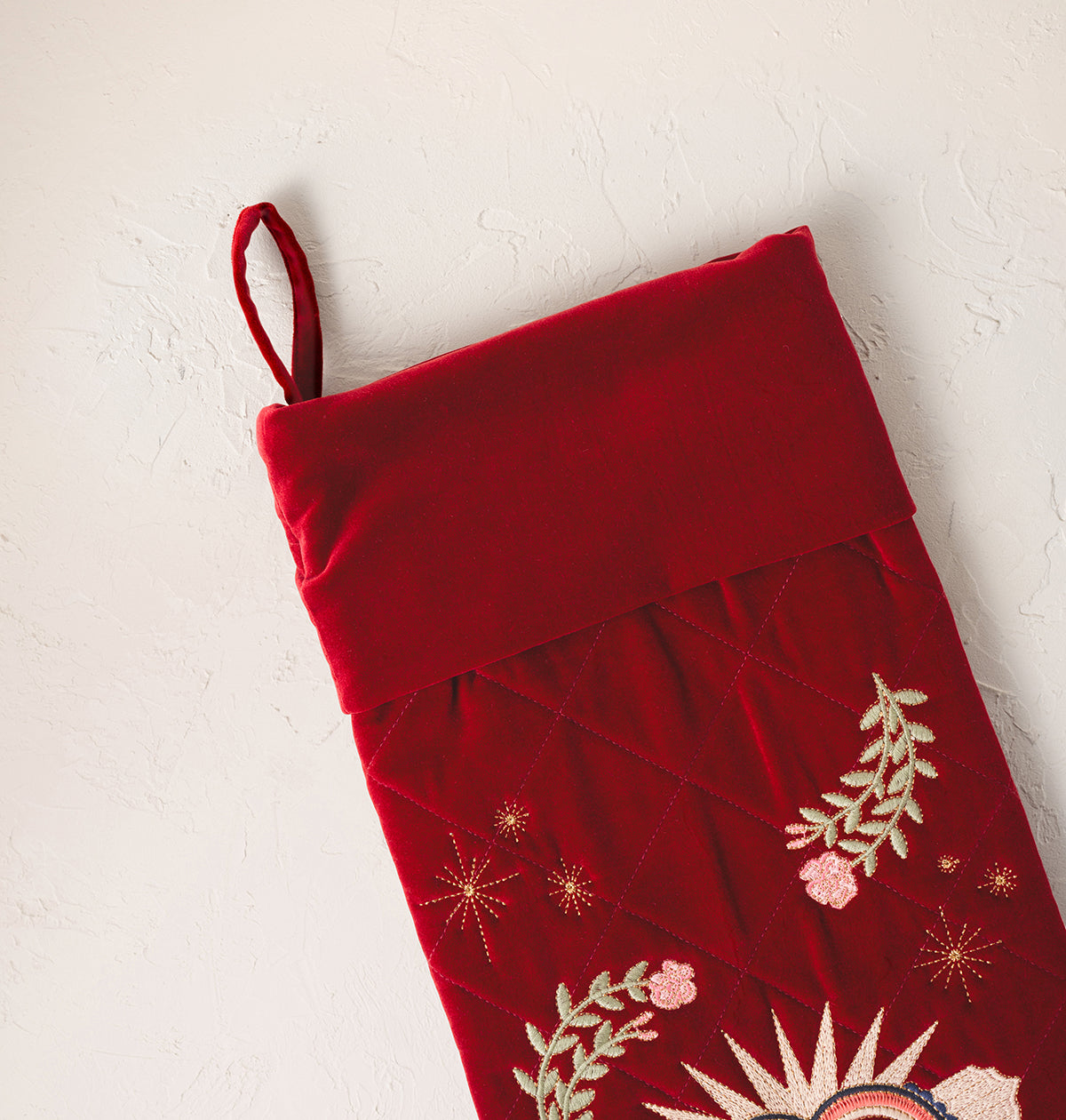 Sacred Hearts Christmas Stocking - Rouge