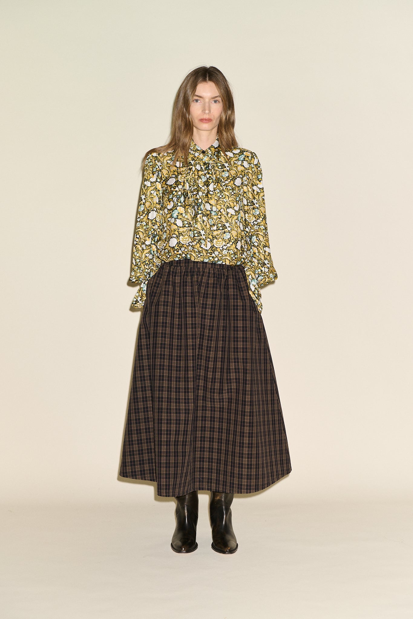 Sabine Skirt - Black/Brown