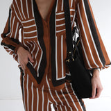 Faye Shirt - Cherrywood Stripe