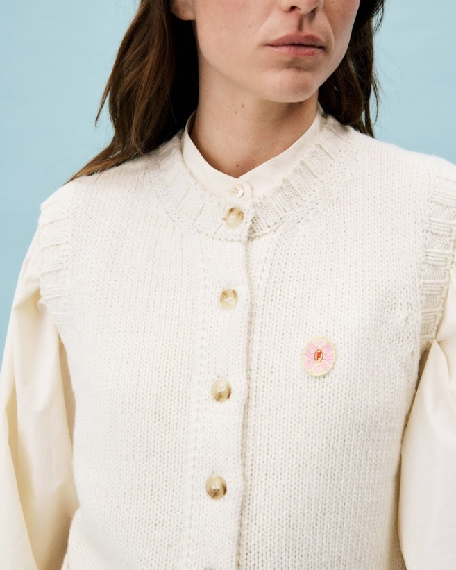 Anaphe Knit Vest - Cream