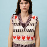 Rhubarbe Knit Vest - Beige