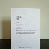 Pimm's Card