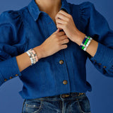 Colorful Silver Bracelet - Nude