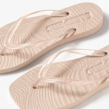Tapered Transparent Flip Flop - Eggnog Clear