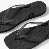 Tapered Transparent Flip Flop - Black