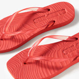 Tapered Transparent Flip Flop - Red