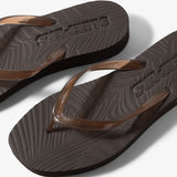 Tapered Platform Transparent Flip Flop - Brown