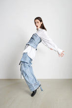 Load image into Gallery viewer, Stella Nova Oda Denim Top - Washed Denim
