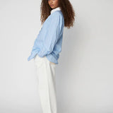 Striped Shirt With Scallops - Blue Stripes
