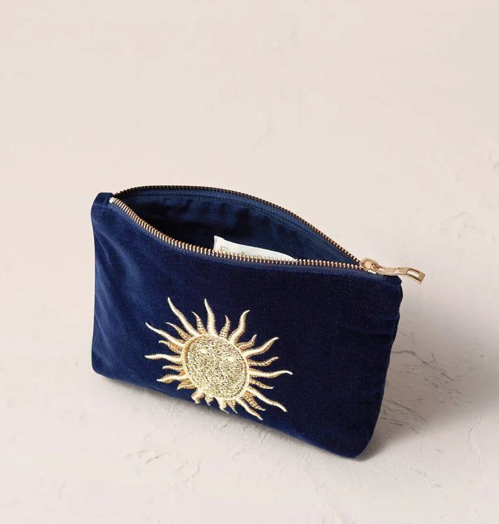 Sun Goddess Mini Pouch - Navy