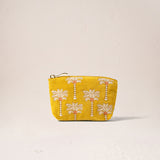 Sunrise Palms Coin Purse - Mustard Yellow