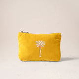 Sunrise Palms Mini Pouch - Mustard Yellow