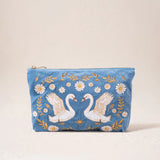 Swan Garden Everyday Pouch - Dusky Blue