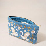 Swan Garden Everyday Pouch - Dusky Blue