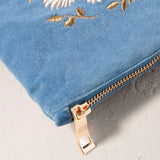 Swan Garden Mini Pouch - Dusky Blue
