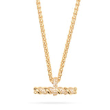 T - Bar Pendant Necklace - CZ