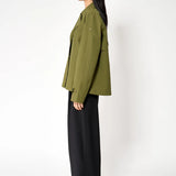 Niwl Short Trenchcoat - Winter Moss