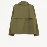 Niwl Short Trenchcoat - Winter Moss