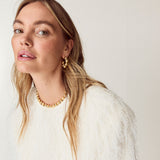 Ball Bead Necklace (textured) - Gold