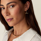 T- Bar LIGHT Earrings - Gold