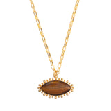 Tigers Eye Pendant Necklace