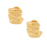 Textured Nugget Earrings - Gold