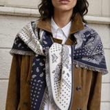 Large Triangle Bandana Scarf - Navy