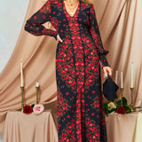 Adelita Dress - Black/Red