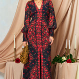 Adelita Dress - Black/Red
