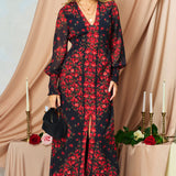 Adelita Dress - Black/Red